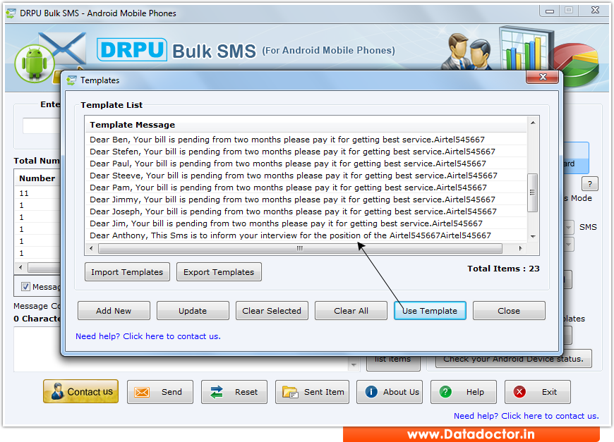 Bulk SMS Software for Android Mobile Phones