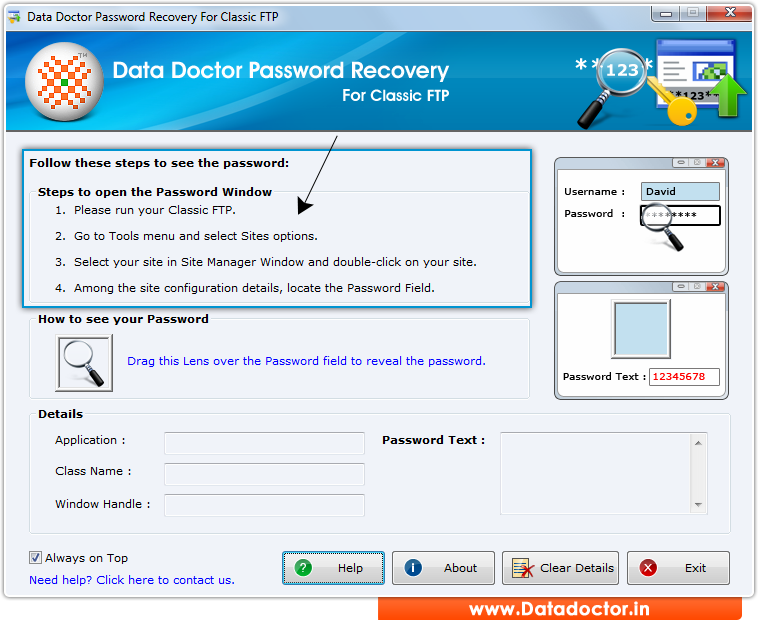 Password Recovery Software For Classic FTP