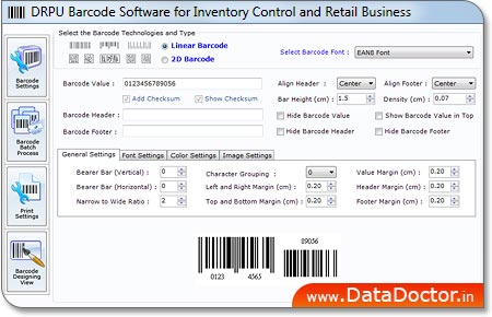 Inventory control and retail business Barcode maker
