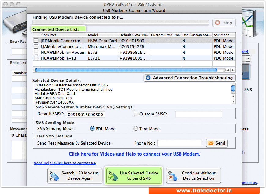 Mac Bulk SMS Software - Multi USB Modem