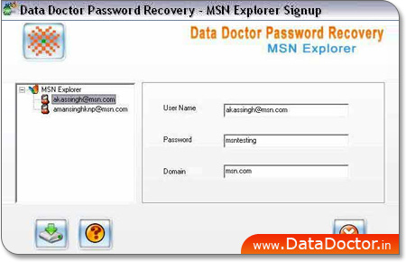 MSN password recovery software