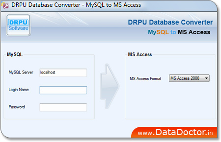 MySQL to MS Access Database Converter Software