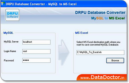 MySQL to MS Excel Database Converter Software