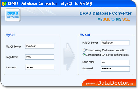 MySQL to MSSQL database converter