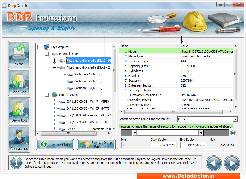 DDR Recovery Software - Professional