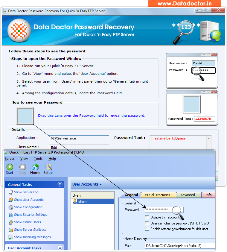 Password Recovery Software For Quick 'n Easy FTP Server