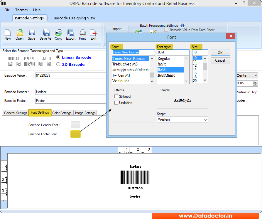 Screenshots of Barcode Label Maker Inventory Control and Retail