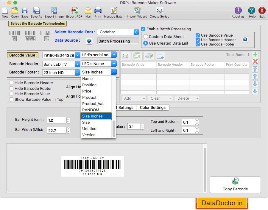 Barcode Label Maker for Mac
