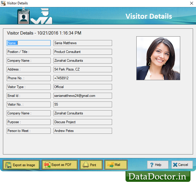 Visitors ID Gate Pass Software