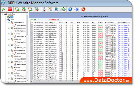 Website monitoring tool