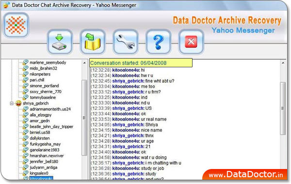 Yahoo Messenger Archive Recovery