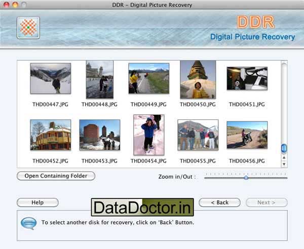 Screenshot of Mac Digital Pictures Recovery