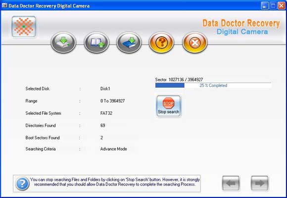 Digital Camera Pictures Recovery screen shot