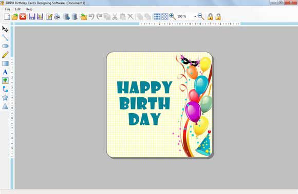 Make and Print Birthday Card screen shot