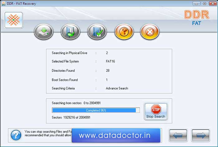 Screenshot of Fat Data Recovery Software