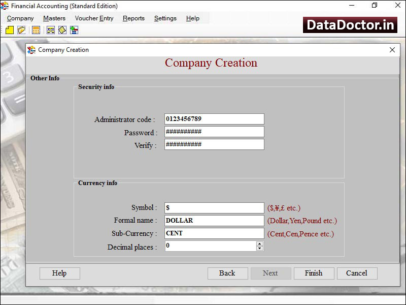 Inventory Accounting Software screen shot