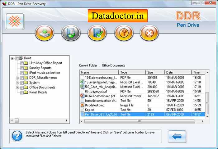Screenshot of Memory Stick Data Recovery Software