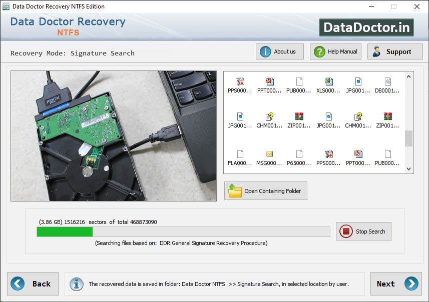 Screenshot vom Programm: Deleted Windows Partition Data Restore