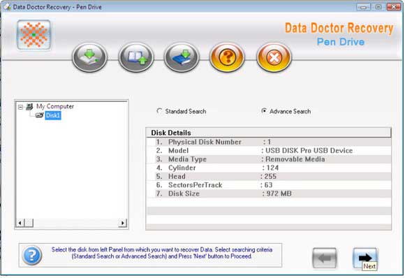 Screenshot of Files Recovery Pen Drive