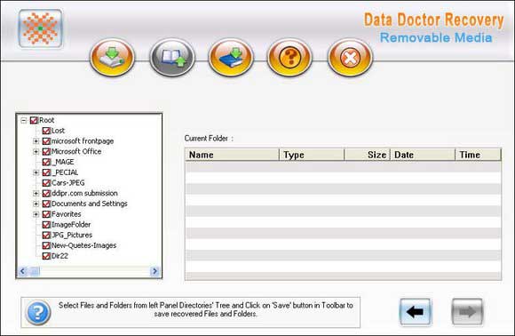 Screenshot of Undelete Removable Drive