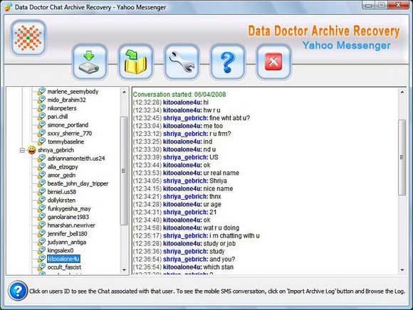 Screenshot of Yahoo Archive Message Decoder