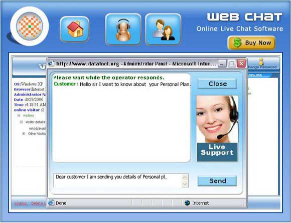 Live Support Chat Software screen shot