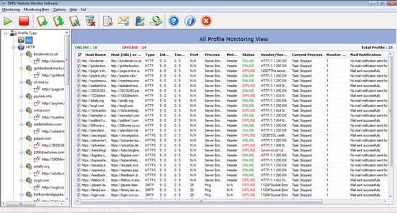 Screenshot of Web Server Performance Monitoring