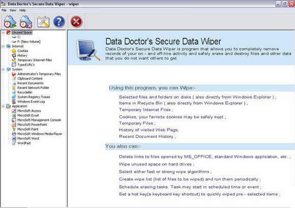 Screenshot of Disk Erasure Software