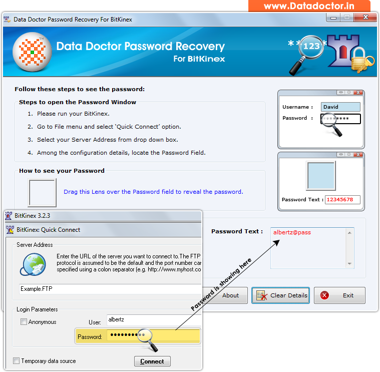 Password Recovery Software For BitKinex