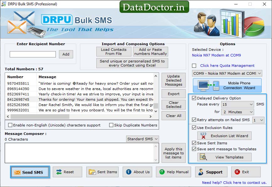 Send messages Send messages