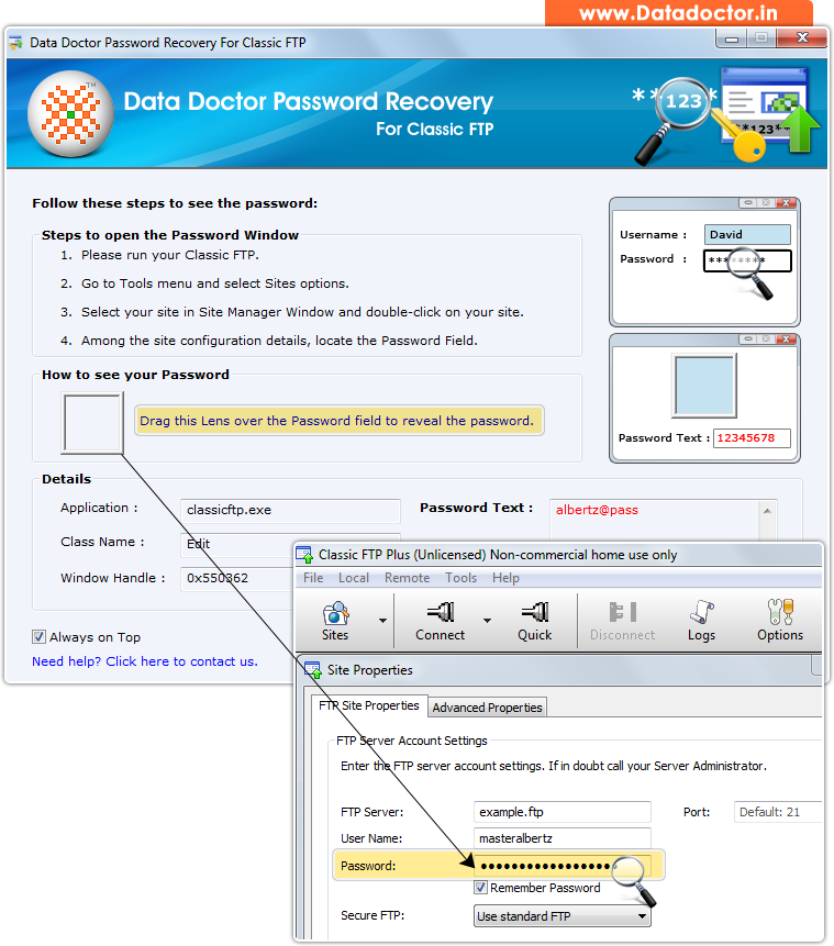 Password Recovery Software For Classic FTP