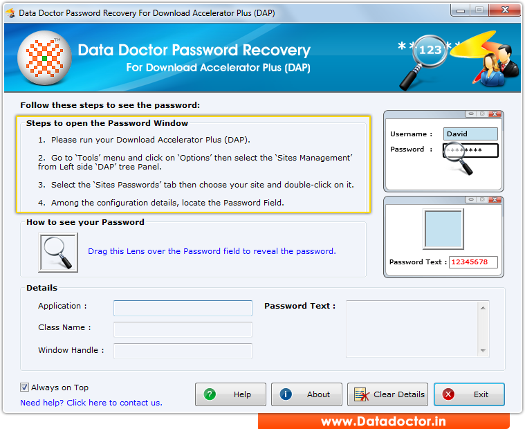 Password Recovery Software For Download Accelerator Plus