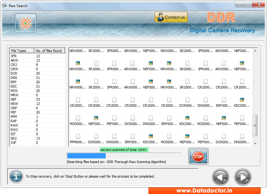 Digital Camera Data Recovery software screenshots to recover images