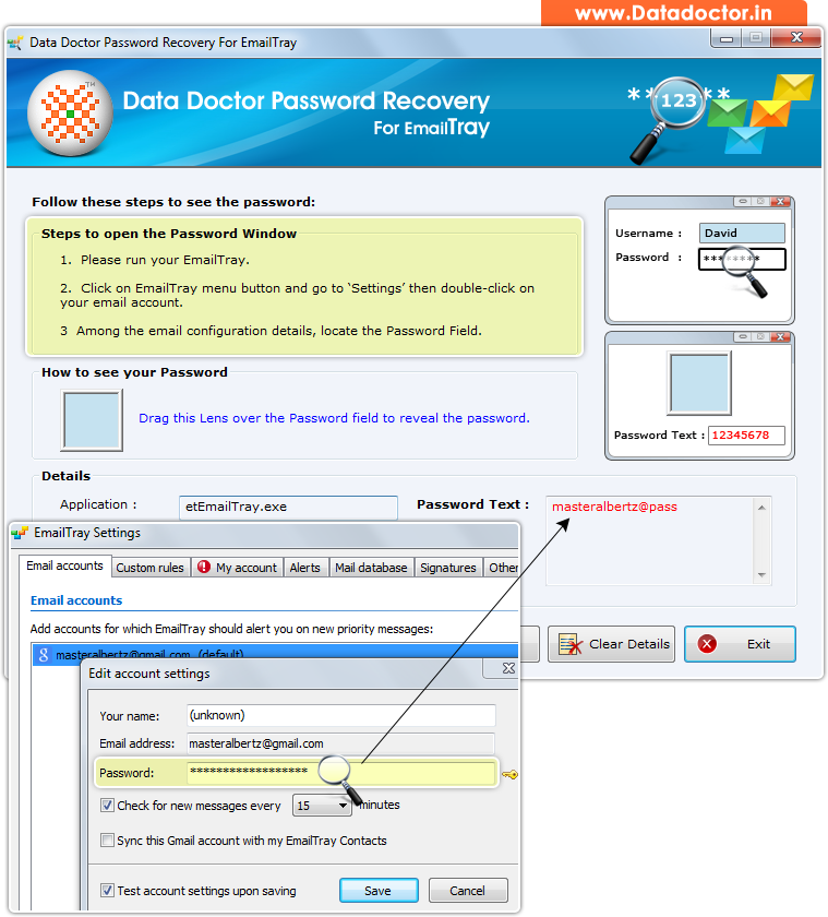 Password Recovery Software For EmailTray