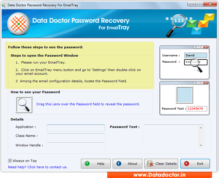 Password Recovery Software For EmailTray