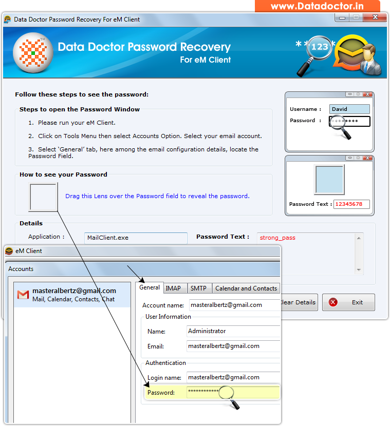 Password Recovery Software For eM Client