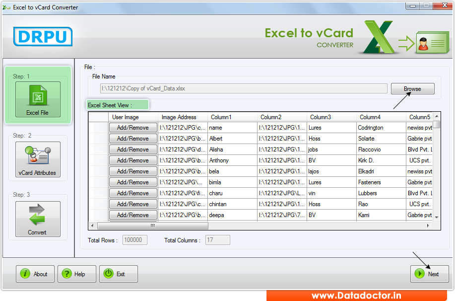 Excel to vCard Converter