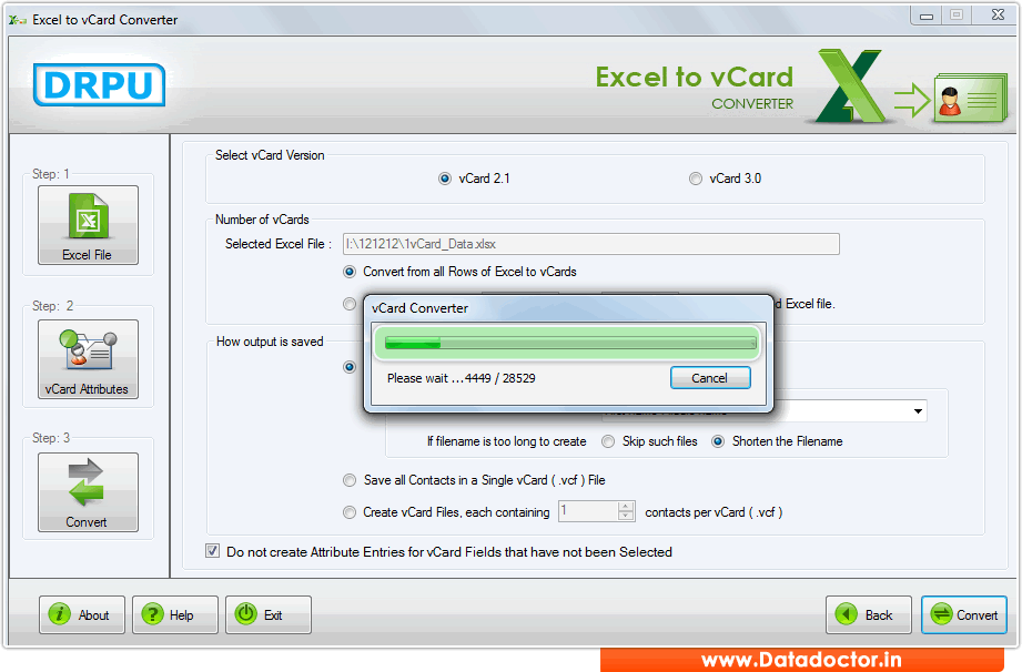 Excel to vCard Converter