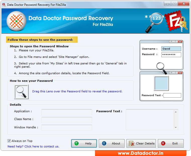 Password Recovery Software For FileZilla