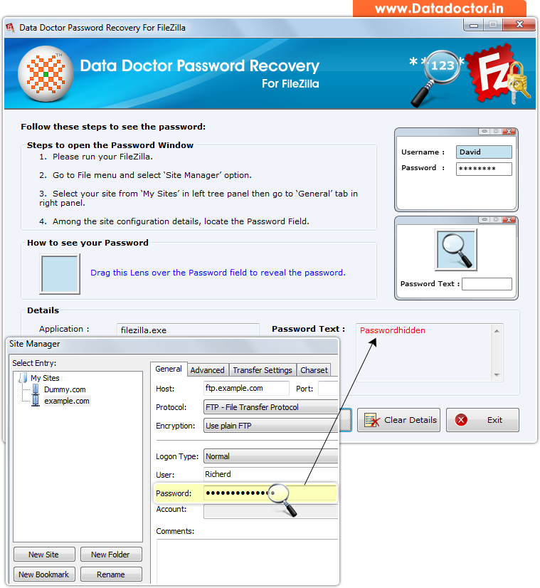 Password Recovery Software For FileZilla