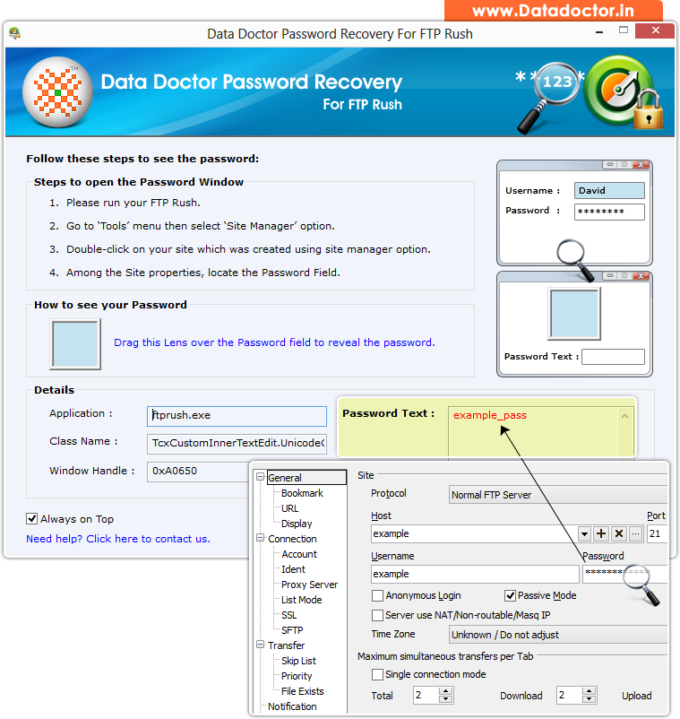 Password Recovery Software For FTP Rush