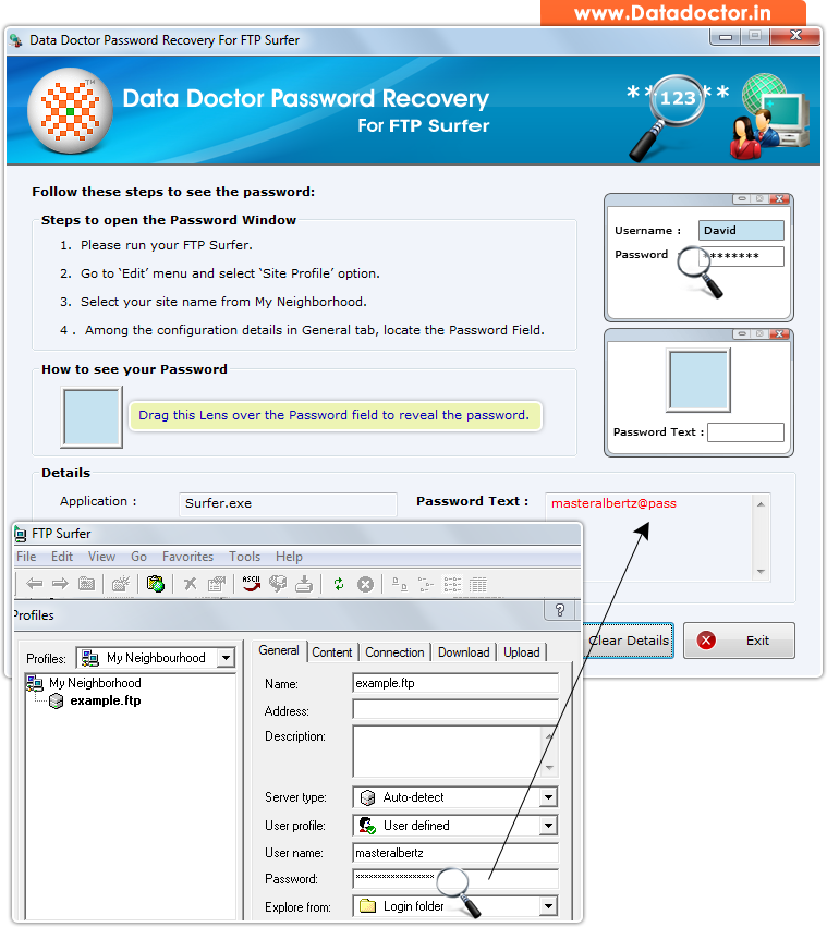 Password Recovery Software For FTP Surfer