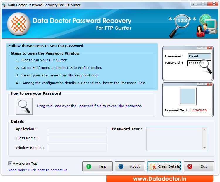 Password Recovery Software For FTP Surfer