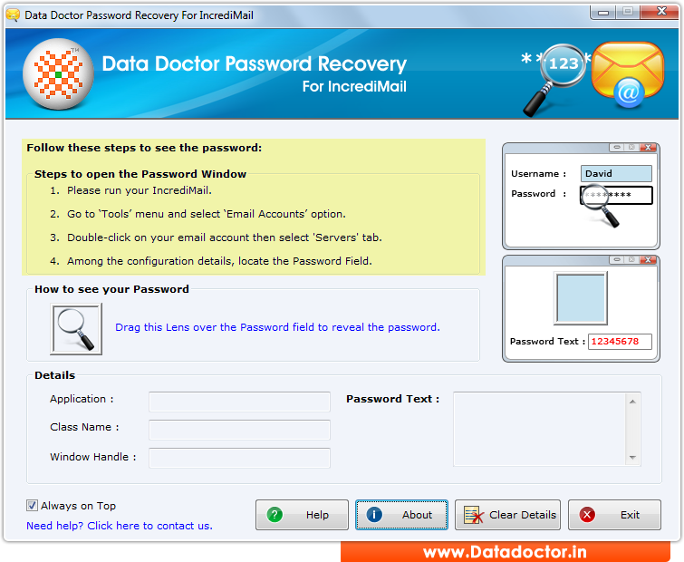 Password Recovery Software For IncrediMail