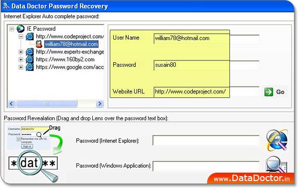 Internet Explorer Password Recovery