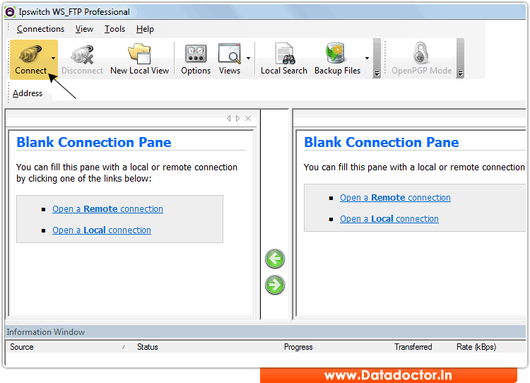 Go to connect menu