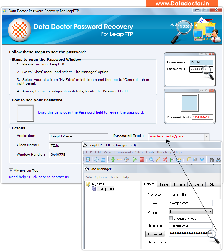 Password Recovery For LeapFTP