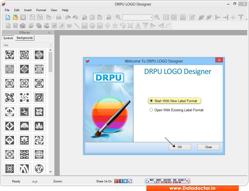 Screenshots of Logo Maker Software to learn how to design business logo