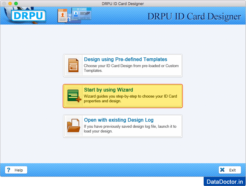Mac ID Card Design Software Screenshots to create ID cards on MAC