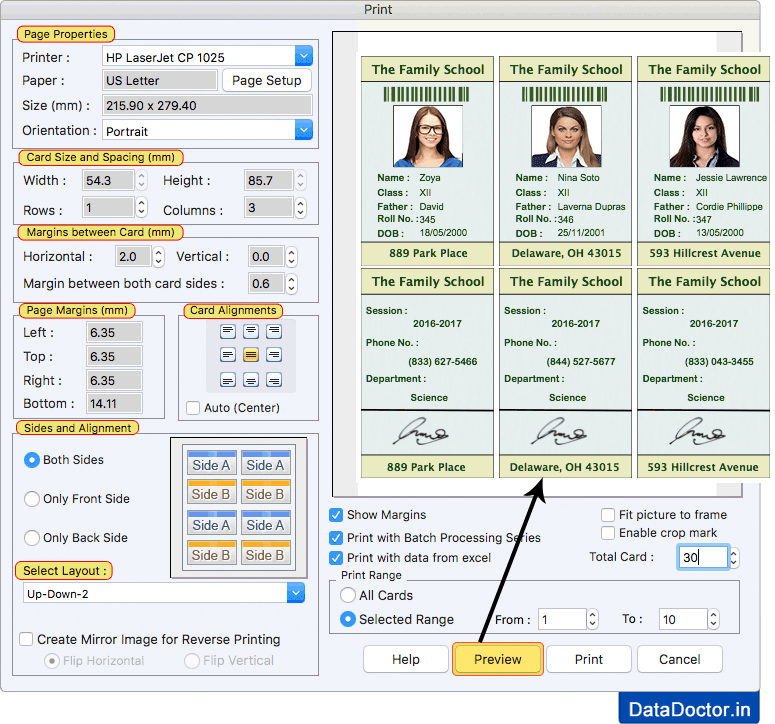 Create student ID cards using Mac Student ID Cards Maker Software